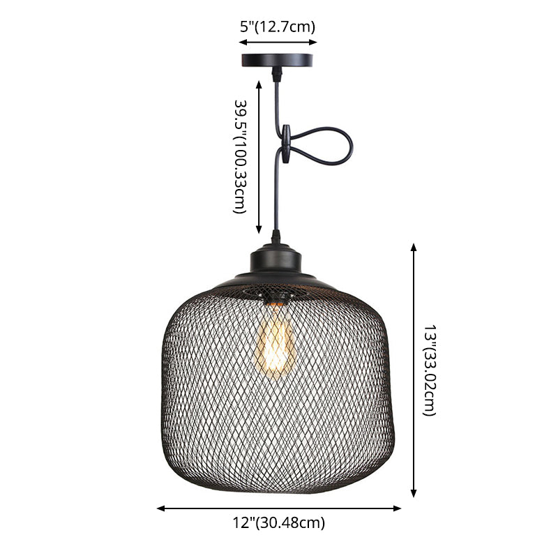 1 Light Wire Mesh Light Pendant Nordic Industrial Style Metal Hanging Lights for Bar Clearhalo 'Art Deco Pendants' 'Black' 'Cast Iron' 'Ceiling Lights' 'Ceramic' 'Crystal' 'Industrial Pendants' 'Industrial' 'Metal' 'Middle Century Pendants' 'Pendant Lights' 'Pendants' 'Rustic Pendants' 'Tiffany' Lighting' 2578870
