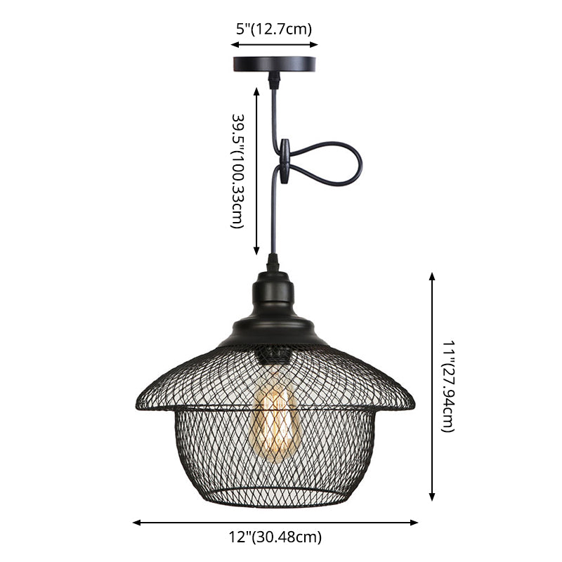 1 Light Wire Mesh Light Pendant Nordic Industrial Style Metal Hanging Lights for Bar Clearhalo 'Art Deco Pendants' 'Black' 'Cast Iron' 'Ceiling Lights' 'Ceramic' 'Crystal' 'Industrial Pendants' 'Industrial' 'Metal' 'Middle Century Pendants' 'Pendant Lights' 'Pendants' 'Rustic Pendants' 'Tiffany' Lighting' 2578874