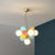 Balloon Hanging Light Fixtures Cartoon Metallic Drop Pendant with Glass Shade for Bedroom 5 Blue-Orange Clearhalo 'Ceiling Lights' 'Pendant Lights' 'Pendants' Lighting' 2579116