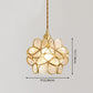 1 Light Flower Hanging Ceiling Light Nordic Style Metallic Down Lighting Pendant for Restaurant Clearhalo 'Ceiling Lights' 'Glass shade' 'Glass' 'Pendant Lights' 'Pendants' Lighting' 2579167