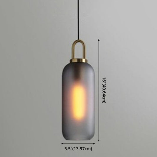 Contemporary Blown Glass Pendant Light 1-Light Hanging Pendant Lighting For Bedroom Clearhalo 'Ceiling Lights' 'Glass shade' 'Glass' 'Modern Pendants' 'Modern' 'Pendant Lights' 'Pendants' Lighting' 2579295