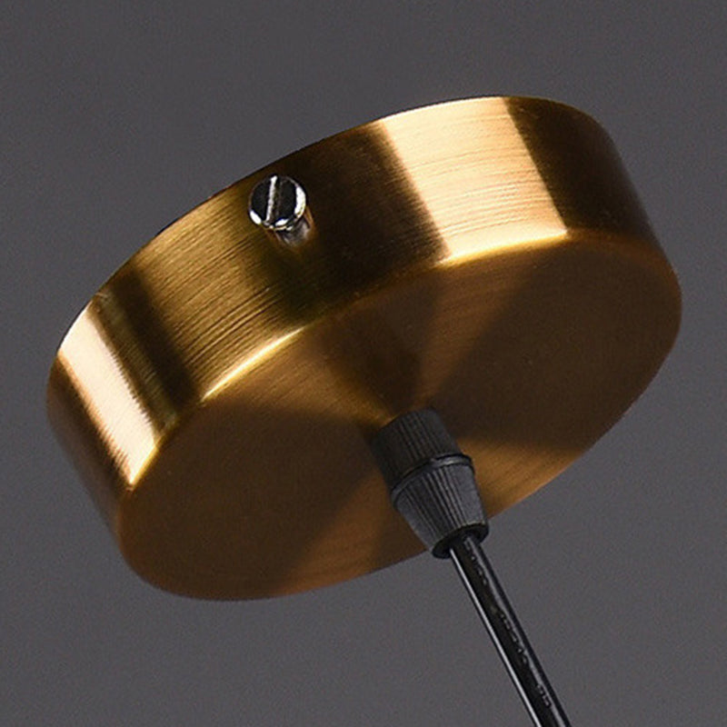 Mid-Century Design Globe Hanging Lamp Glass Shade with Metal Ring For Bedroom Clearhalo 'Ceiling Lights' 'Glass shade' 'Glass' 'Modern Pendants' 'Modern' 'Pendant Lights' 'Pendants' Lighting' 2579321