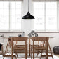 1 Light Dining Room Suspension Light Industrial Style Black Hanging Lighting with Bowl Metallic Shade Clearhalo 'Art Deco Pendants' 'Black' 'Cast Iron' 'Ceiling Lights' 'Ceramic' 'Crystal' 'Industrial Pendants' 'Industrial' 'Metal' 'Middle Century Pendants' 'Pendant Lights' 'Pendants' 'Rustic Pendants' 'Tiffany' Lighting' 257944