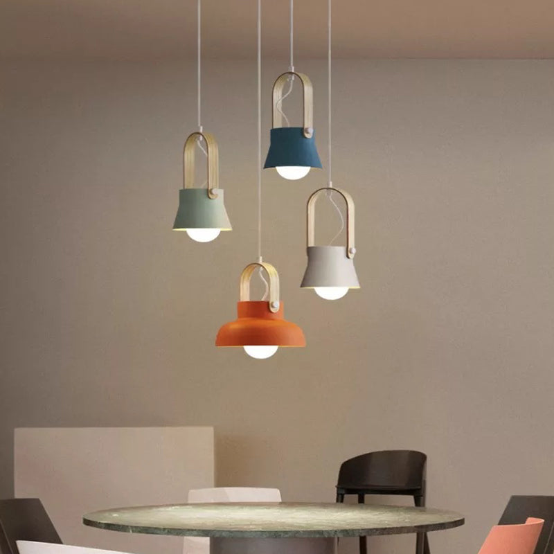 1-Light Upside Down Trifle Pendant Lamp Nordic Modern Style Metal Restaurant Hanging Lamp Clearhalo 'Ceiling Lights' 'Modern Pendants' 'Modern' 'Pendant Lights' 'Pendants' Lighting' 2579445