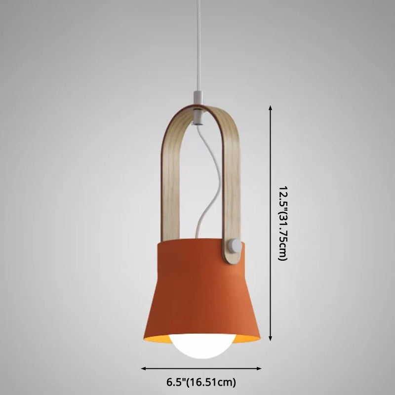 1-Light Upside Down Trifle Pendant Lamp Nordic Modern Style Metal Restaurant Hanging Lamp Clearhalo 'Ceiling Lights' 'Modern Pendants' 'Modern' 'Pendant Lights' 'Pendants' Lighting' 2579464