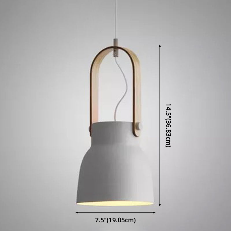 1-Light Upside Down Trifle Pendant Lamp Nordic Modern Style Metal Restaurant Hanging Lamp Clearhalo 'Ceiling Lights' 'Modern Pendants' 'Modern' 'Pendant Lights' 'Pendants' Lighting' 2579478