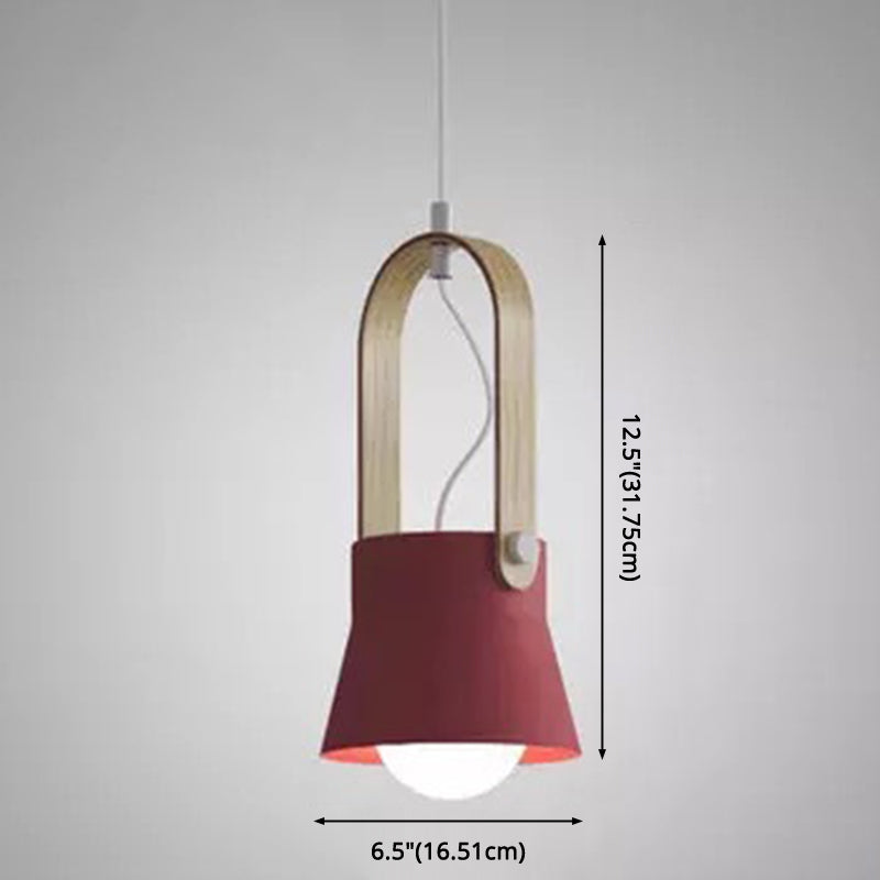 1-Light Upside Down Trifle Pendant Lamp Nordic Modern Style Metal Restaurant Hanging Lamp Clearhalo 'Ceiling Lights' 'Modern Pendants' 'Modern' 'Pendant Lights' 'Pendants' Lighting' 2579481