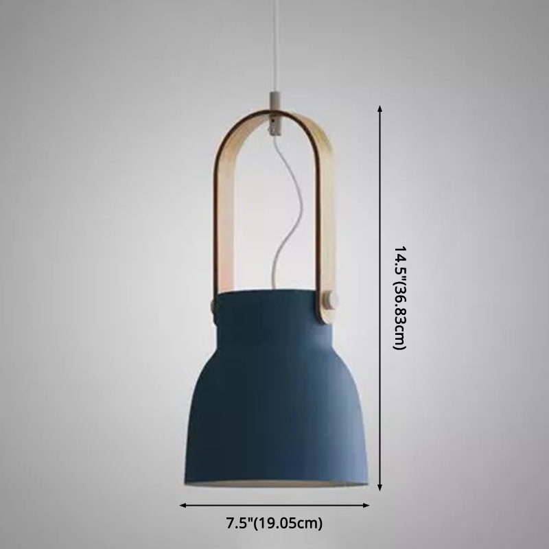 1-Light Upside Down Trifle Pendant Lamp Nordic Modern Style Metal Restaurant Hanging Lamp Clearhalo 'Ceiling Lights' 'Modern Pendants' 'Modern' 'Pendant Lights' 'Pendants' Lighting' 2579484