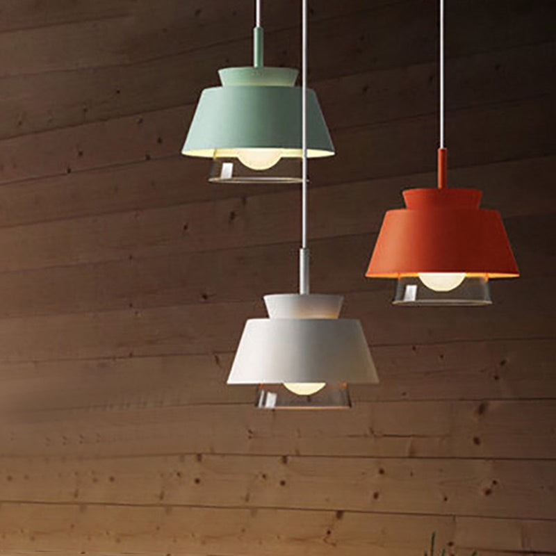 Modern Upside Down Trifle Pendant Light Metal Macarons 1-Light Pendant Lighting for Dining Room Table Clearhalo 'Ceiling Lights' 'Modern Pendants' 'Modern' 'Pendant Lights' 'Pendants' Lighting' 2579488