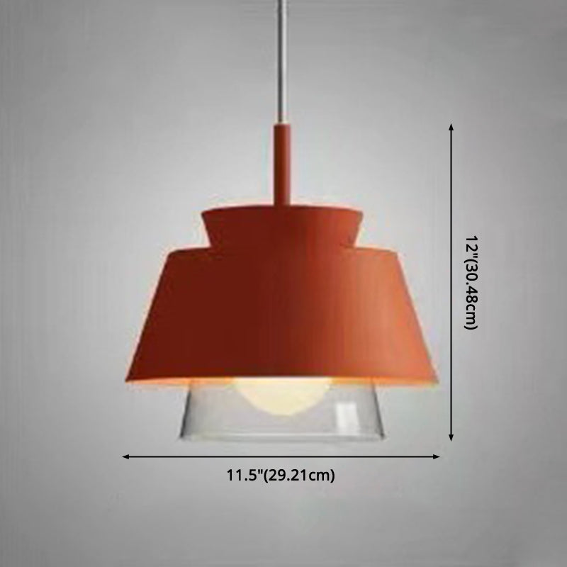 Modern Upside Down Trifle Pendant Light Metal Macarons 1-Light Pendant Lighting for Dining Room Table Clearhalo 'Ceiling Lights' 'Modern Pendants' 'Modern' 'Pendant Lights' 'Pendants' Lighting' 2579499
