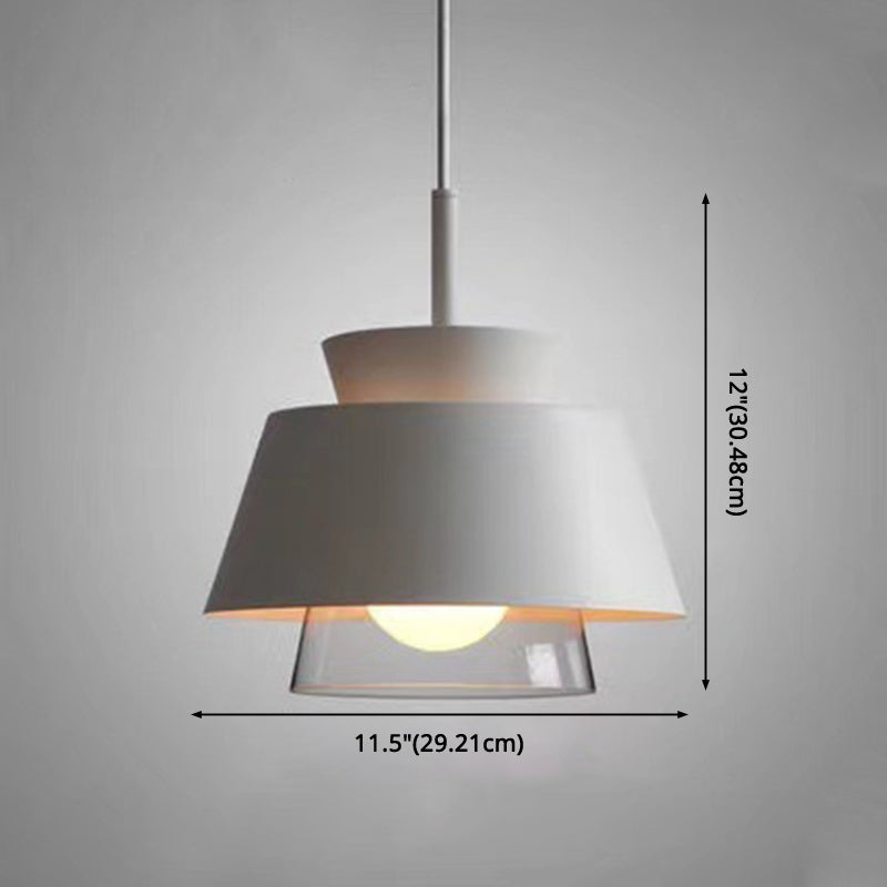Modern Upside Down Trifle Pendant Light Metal Macarons 1-Light Pendant Lighting for Dining Room Table Clearhalo 'Ceiling Lights' 'Modern Pendants' 'Modern' 'Pendant Lights' 'Pendants' Lighting' 2579501