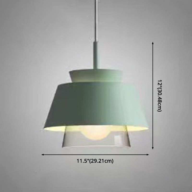 Modern Upside Down Trifle Pendant Light Metal Macarons 1-Light Pendant Lighting for Dining Room Table Clearhalo 'Ceiling Lights' 'Modern Pendants' 'Modern' 'Pendant Lights' 'Pendants' Lighting' 2579503