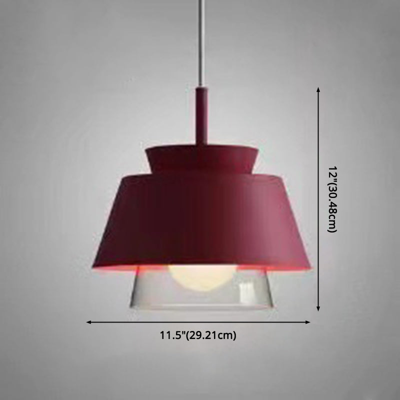 Modern Upside Down Trifle Pendant Light Metal Macarons 1-Light Pendant Lighting for Dining Room Table Clearhalo 'Ceiling Lights' 'Modern Pendants' 'Modern' 'Pendant Lights' 'Pendants' Lighting' 2579504
