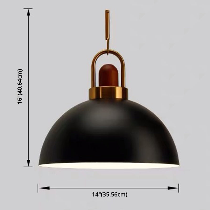 1-Light Bowl Pendant Lamp Nordic Macarons Style Metal Restaurant Hanging Lamp Clearhalo 'Ceiling Lights' 'Modern Pendants' 'Modern' 'Pendant Lights' 'Pendants' Lighting' 2579522