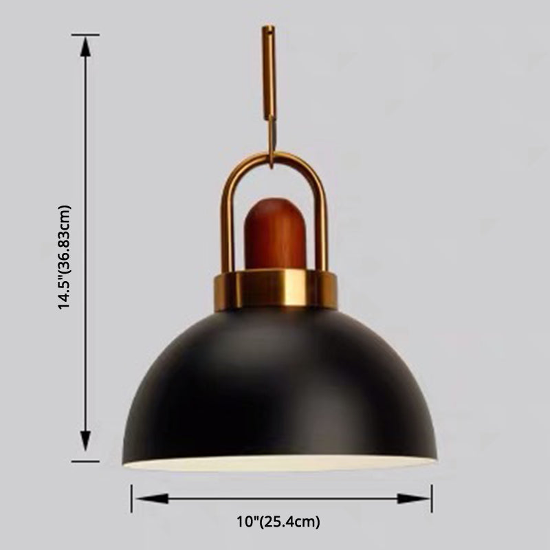 1-Light Bowl Pendant Lamp Nordic Macarons Style Metal Restaurant Hanging Lamp Clearhalo 'Ceiling Lights' 'Modern Pendants' 'Modern' 'Pendant Lights' 'Pendants' Lighting' 2579531