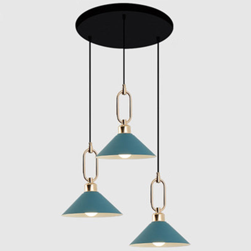 Modern Macarons Umbrella Shade Pendant Light Metal Pendant Lighting with Metal Ring Clearhalo 'Ceiling Lights' 'Modern Pendants' 'Modern' 'Pendant Lights' 'Pendants' Lighting' 2579594