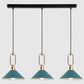 Modern Macarons Umbrella Shade Pendant Light Metal Pendant Lighting with Metal Ring Blue Linear Clearhalo 'Ceiling Lights' 'Modern Pendants' 'Modern' 'Pendant Lights' 'Pendants' Lighting' 2579600