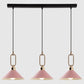 Modern Macarons Umbrella Shade Pendant Light Metal Pendant Lighting with Metal Ring Pink Linear Clearhalo 'Ceiling Lights' 'Modern Pendants' 'Modern' 'Pendant Lights' 'Pendants' Lighting' 2579603