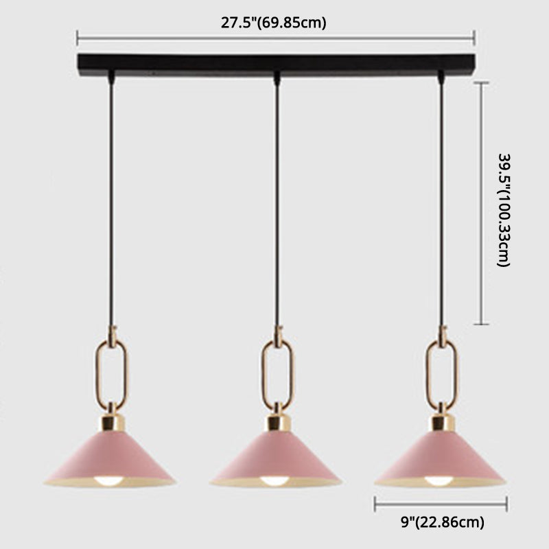 Modern Macarons Umbrella Shade Pendant Light Metal Pendant Lighting with Metal Ring Clearhalo 'Ceiling Lights' 'Modern Pendants' 'Modern' 'Pendant Lights' 'Pendants' Lighting' 2579610