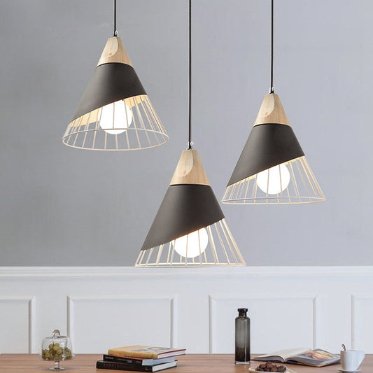 1-Light Wire Cage Pendant Lamp Nordic Macarons Style Metal Living Room Hanging Lamp Clearhalo 'Ceiling Lights' 'Modern Pendants' 'Modern' 'Pendant Lights' 'Pendants' Lighting' 2579633