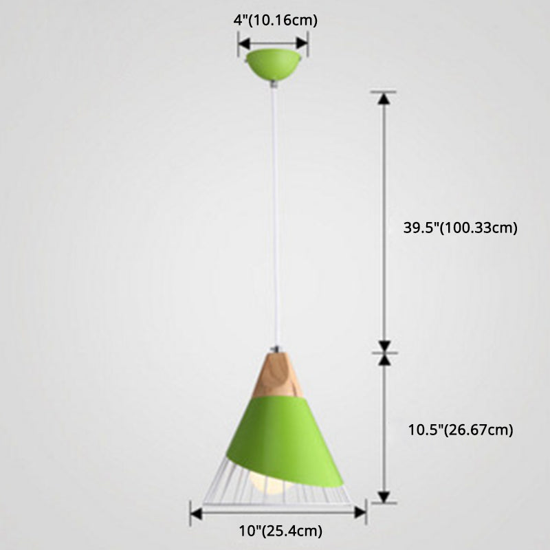 1-Light Wire Cage Pendant Lamp Nordic Macarons Style Metal Living Room Hanging Lamp Clearhalo 'Ceiling Lights' 'Modern Pendants' 'Modern' 'Pendant Lights' 'Pendants' Lighting' 2579640