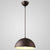 Metal Ribbed Dome Hanging Light 1-Light Nordic Minimalist Style Hanging Lamp for Restaurant Black 12" Clearhalo 'Ceiling Lights' 'Modern Pendants' 'Modern' 'Pendant Lights' 'Pendants' Lighting' 2579693