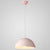Metal Ribbed Dome Hanging Light 1-Light Nordic Minimalist Style Hanging Lamp for Restaurant Pink 12" Clearhalo 'Ceiling Lights' 'Modern Pendants' 'Modern' 'Pendant Lights' 'Pendants' Lighting' 2579697