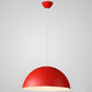 Metal Ribbed Dome Hanging Light 1-Light Nordic Minimalist Style Hanging Lamp for Restaurant Red 16" Clearhalo 'Ceiling Lights' 'Modern Pendants' 'Modern' 'Pendant Lights' 'Pendants' Lighting' 2579722