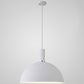 Metal Hemispherical Hanging Light Nordic Style 1 Light Restaurant Ceiling Pendant Lamp White 16" Clearhalo 'Ceiling Lights' 'Modern Pendants' 'Modern' 'Pendant Lights' 'Pendants' Lighting' 2579746