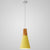 Metal Tapered Hanging Light Nordic Style 1 Light Restaurant Ceiling Pendant Lamp with Wooden Top Yellow 5.5" Clearhalo 'Ceiling Lights' 'Modern Pendants' 'Modern' 'Pendant Lights' 'Pendants' Lighting' 2579829