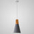 Metal Tapered Hanging Light Nordic Style 1 Light Restaurant Ceiling Pendant Lamp with Wooden Top Grey 5.5" Clearhalo 'Ceiling Lights' 'Modern Pendants' 'Modern' 'Pendant Lights' 'Pendants' Lighting' 2579835