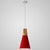 Metal Tapered Hanging Light Nordic Style 1 Light Restaurant Ceiling Pendant Lamp with Wooden Top Red 5.5" Clearhalo 'Ceiling Lights' 'Modern Pendants' 'Modern' 'Pendant Lights' 'Pendants' Lighting' 2579837