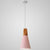 Metal Tapered Hanging Light Nordic Style 1 Light Restaurant Ceiling Pendant Lamp with Wooden Top Pink 5.5" Clearhalo 'Ceiling Lights' 'Modern Pendants' 'Modern' 'Pendant Lights' 'Pendants' Lighting' 2579841