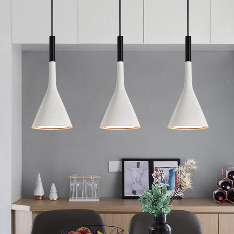 Resin Tapered Hanging Light Nordic Modern Style 1 Light Restaurant Ceiling Pendant Lamp Clearhalo 'Ceiling Lights' 'Modern Pendants' 'Modern' 'Pendant Lights' 'Pendants' Lighting' 2579848