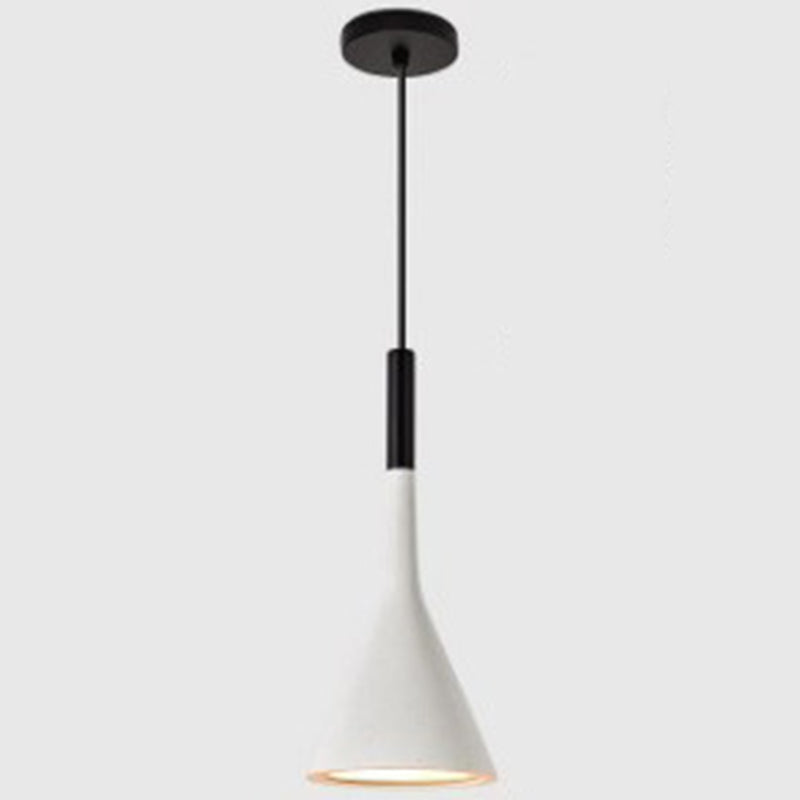 Resin Tapered Hanging Light Nordic Modern Style 1 Light Restaurant Ceiling Pendant Lamp White Clearhalo 'Ceiling Lights' 'Modern Pendants' 'Modern' 'Pendant Lights' 'Pendants' Lighting' 2579850