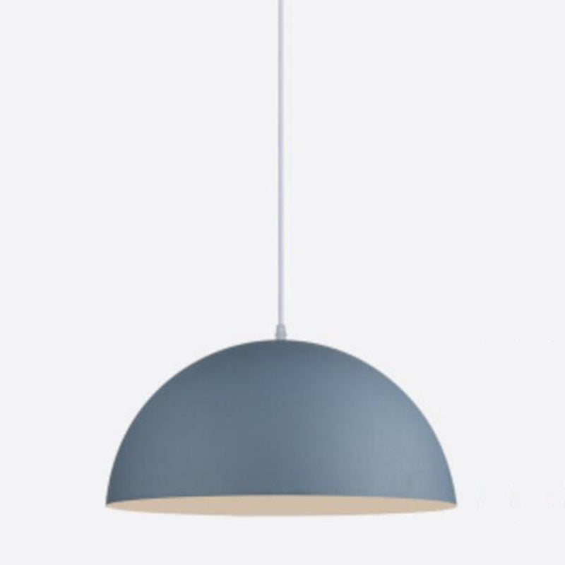 Dome Restaurant Drop Pendant Modern Style Metal 1 Light Hanging Ceiling Light Grey Clearhalo 'Ceiling Lights' 'Modern Pendants' 'Modern' 'Pendant Lights' 'Pendants' Lighting' 2579874