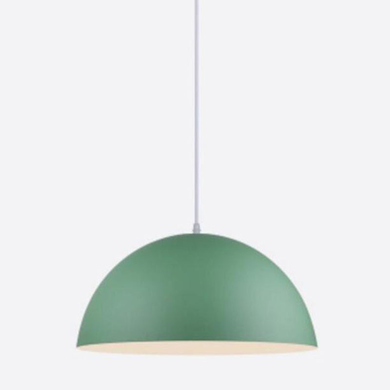 Dome Restaurant Drop Pendant Modern Style Metal 1 Light Hanging Ceiling Light Green Clearhalo 'Ceiling Lights' 'Modern Pendants' 'Modern' 'Pendant Lights' 'Pendants' Lighting' 2579877