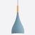 Metal Teardrop Hanging Light Nordic Style 1 Light Restaurant Ceiling Pendant Lamp with Wooden Top Blue 6.5" Clearhalo 'Ceiling Lights' 'Modern Pendants' 'Modern' 'Pendant Lights' 'Pendants' Lighting' 2579911