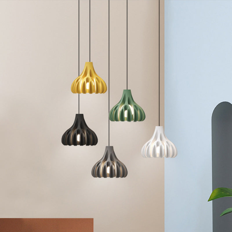 1-Light Coral line Shade Pendant Lamp Nordic Modern Style Resin Hanging Lamp for Dining Room Clearhalo 'Ceiling Lights' 'Modern Pendants' 'Modern' 'Pendant Lights' 'Pendants' Lighting' 2579919