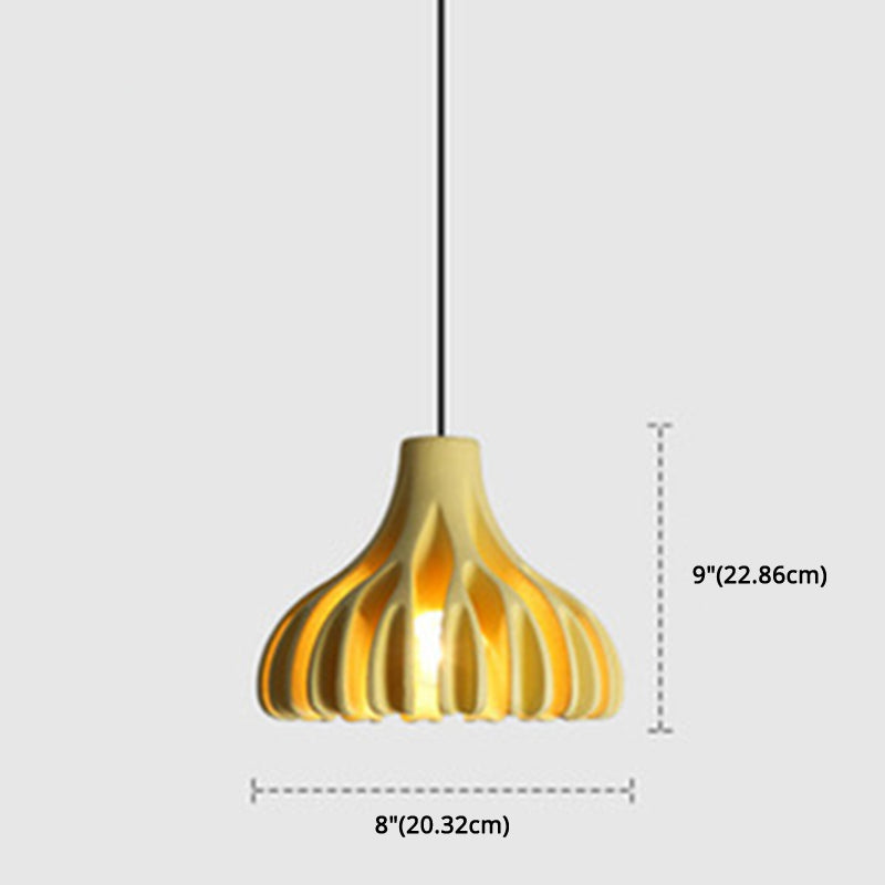 1-Light Coral line Shade Pendant Lamp Nordic Modern Style Resin Hanging Lamp for Dining Room Clearhalo 'Ceiling Lights' 'Modern Pendants' 'Modern' 'Pendant Lights' 'Pendants' Lighting' 2579932