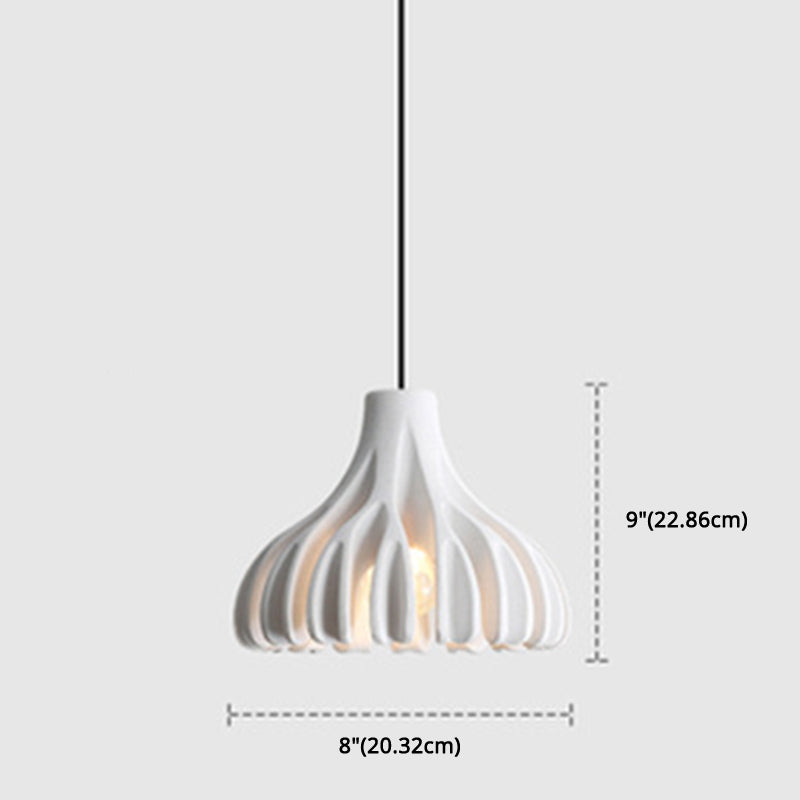 1-Light Coral line Shade Pendant Lamp Nordic Modern Style Resin Hanging Lamp for Dining Room Clearhalo 'Ceiling Lights' 'Modern Pendants' 'Modern' 'Pendant Lights' 'Pendants' Lighting' 2579933