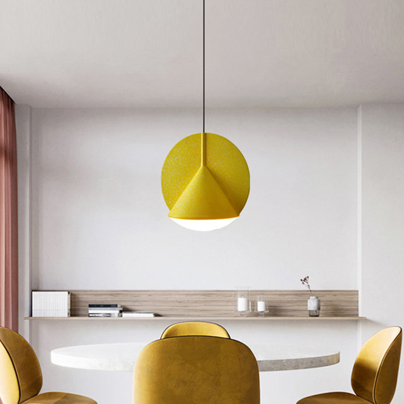 1-Light Round Shade Pendant Lamp Nordic Modern Style Resin Hanging Lamp for Living Room Clearhalo 'Ceiling Lights' 'Modern Pendants' 'Modern' 'Pendant Lights' 'Pendants' Lighting' 2579936