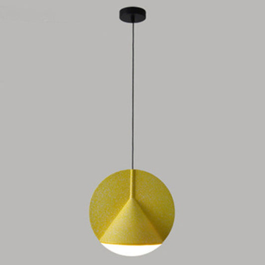 1-Light Round Shade Pendant Lamp Nordic Modern Style Resin Hanging Lamp for Living Room Yellow Clearhalo 'Ceiling Lights' 'Modern Pendants' 'Modern' 'Pendant Lights' 'Pendants' Lighting' 2579941