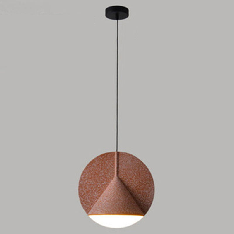 1-Light Round Shade Pendant Lamp Nordic Modern Style Resin Hanging Lamp for Living Room Orange Clearhalo 'Ceiling Lights' 'Modern Pendants' 'Modern' 'Pendant Lights' 'Pendants' Lighting' 2579942