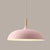 Dome Dining Room Drop Pendant Modern Style Metal 1 Light Hanging Ceiling Light with Wooden Top Pink Clearhalo 'Ceiling Lights' 'Modern Pendants' 'Modern' 'Pendant Lights' 'Pendants' Lighting' 2579948