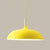 Dome Dining Room Drop Pendant Modern Style Metal 1 Light Hanging Ceiling Light with Wooden Top Yellow Clearhalo 'Ceiling Lights' 'Modern Pendants' 'Modern' 'Pendant Lights' 'Pendants' Lighting' 2579952