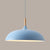 Dome Dining Room Drop Pendant Modern Style Metal 1 Light Hanging Ceiling Light with Wooden Top Blue Clearhalo 'Ceiling Lights' 'Modern Pendants' 'Modern' 'Pendant Lights' 'Pendants' Lighting' 2579954
