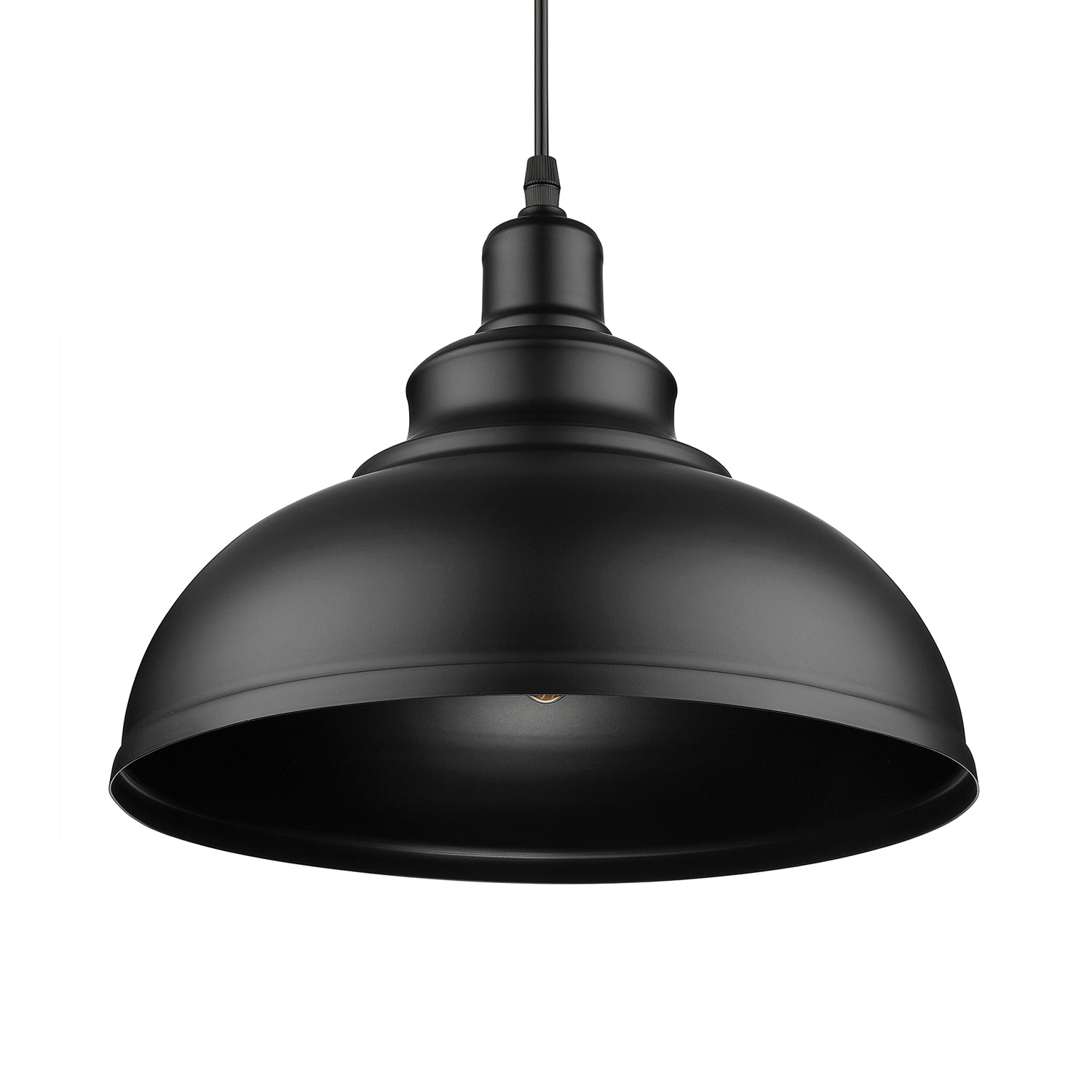 Black/Gray 1 Bulb Hanging Fixture Retro Metal Dome Shade Ceiling Pendant with Adjustable Cord, 12"/14"/16" W Clearhalo 'Art Deco Pendants' 'Black' 'Cast Iron' 'Ceiling Lights' 'Ceramic' 'Crystal' 'Industrial Pendants' 'Industrial' 'Metal' 'Middle Century Pendants' 'Pendant Lights' 'Pendants' 'Rustic Pendants' 'Tiffany' Lighting' 2582