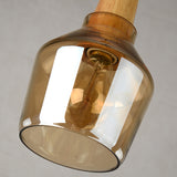 Modern 1 Light Pendant Lamp Amber Glass Shade Barn/Disc/Trifle Hanging Light Kit, 5.5"/7.5"/13" Wide Clearhalo 'Ceiling Lights' 'Chandeliers' 'Glass shade' 'Glass' 'Modern Pendants' 'Modern' 'Pendant Lights' 'Pendants' Lighting' 258426