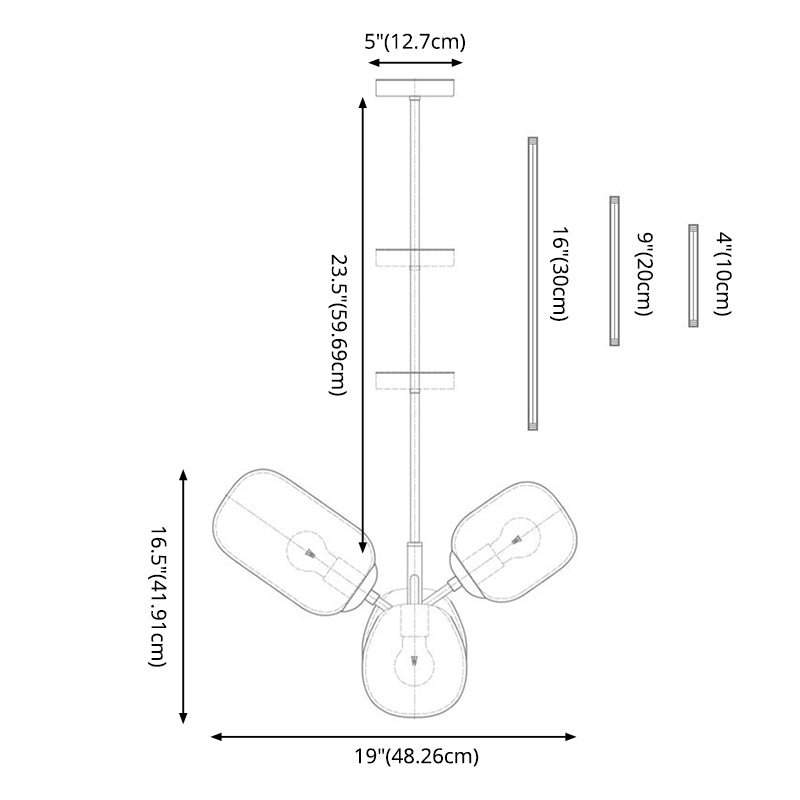 Multi-Color 4 Light Hanging Chandelier Modern Designer Glass Multiple Elliptical Pendant Lighting Clearhalo 'Ceiling Lights' 'Chandeliers' 'Glass shade' 'Glass' 'Modern Chandeliers' 'Modern' 'Pendant Lights' Lighting' 2586880